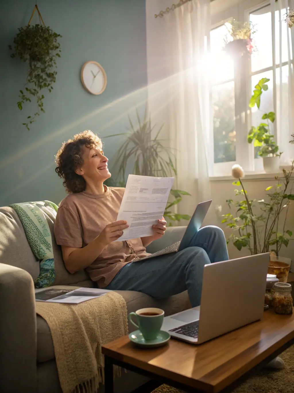 A person receiving regular payments from an immediate annuity, showcasing the benefit of a steady income stream during retirement.